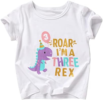 ZOELNIC рубашка на 3-й день рождения для маленьких девочек, топы для трех лет, футболка для третьего дня рождения, одежда, наряд ZOELNIC