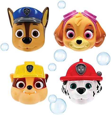 Nickelodeon's PAW Patrol Chase, Marshall, Rubble, and Skye Squirt Toy Set for Childrens' Bath Time Fun, Multicolor, 4 Piece Ginsey