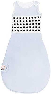 Nanit Breathing Wear Sleeping Bag – 100% Cotton Baby Sleep Sack - Works with Nanit Pro Baby Monitor to Track Breathing Motion Sensor-Free, Real-Time Alerts, Size Medium, 6-12 Months, Powder Blue Nanit