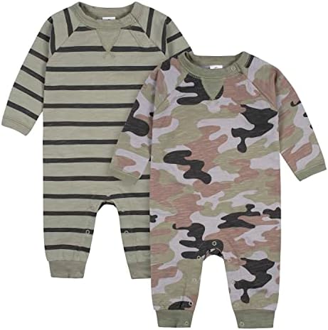 Комплект из 2 длинных комбинезонов Gerber для маленьких мальчиков, комплект футболок для малышей и малышей GERBER