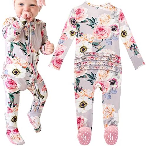 Шикарная пижама для девочек с арахисовым орехом, мягкие бамбуковые пижамы Päpook, пижамы для новорожденных и малышей, детская одежда на молнии… Posh Peanut
