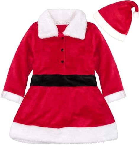 Комплект унисекс для малышей BIG ELEPHANT, теплый рождественский комбинезон с длинными рукавами, пижама со шляпой BIG ELEPHANT