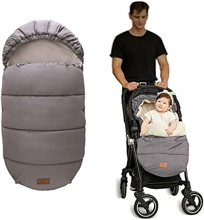 LAT Детская теплая сумка с овсянкой, универсальная, спальный мешок для коляски в холодную погоду, водонепроницаемый конверт для ног для малышей (съемный, черный) LAT LEE AND TOWN
