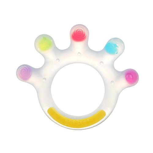 Силиконовая игрушка-прорезыватель Haakaa Clover - пищевые силиконовые игрушки для прорезывания зубов для детей 3-6 месяцев 6-12 месяцев, мягкая и легко удерживаемая жевательная игрушка для младенцев, не содержит BPA (медь) Haakaa