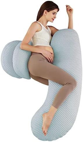 Подушка для беременных LiveGo для беременных — мягкая и регулируемая подушка для беременных для поддержки спины, бедер, ног и живота — в комплект входит съемный и моющийся чехол на подушку (серый) LiveGo