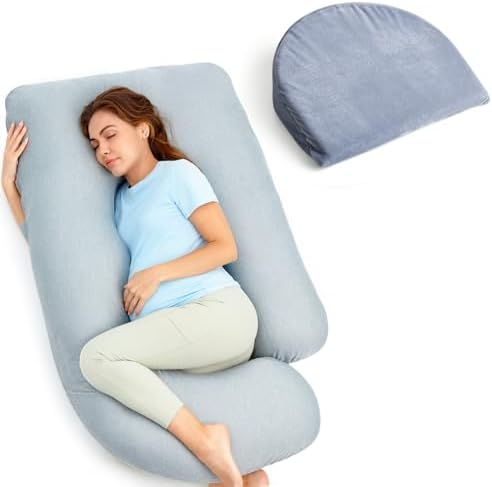 Momcozy охлаждающая подушка для беременных всего тела 57 дюймов с портативной формой Mermory подушка на танкетке для беременных для поддержки живота Momcozy