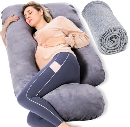 Подушки для беременных Momcozy со сменной наволочкой, подушки для беременных 57 дюймов для сна Momcozy