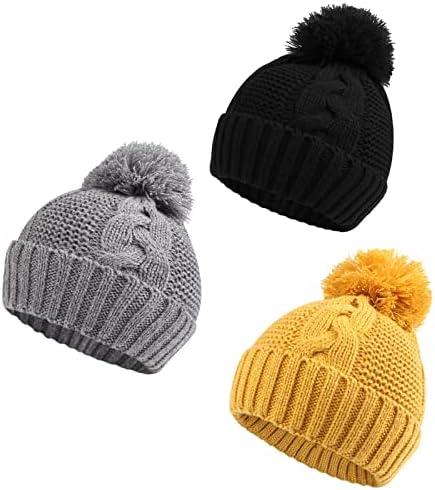 Zsedrut детская зимняя шапка для девочек и мальчиков, теплая вязаная шапка с помпоном для малышей Zsedrut