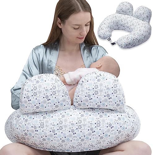 Breastfeeding Pillow for Mom, Nursing Pillow for Breastfeeding, Breastfeeding Pillow with Adjustable Strap, Fence Protection (RABBIT) AMCATON