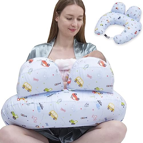 Breastfeeding Pillow for Mom, Nursing Pillow for Breastfeeding, Breastfeeding Pillow with Adjustable Strap, Fence Protection (RABBIT) AMCATON