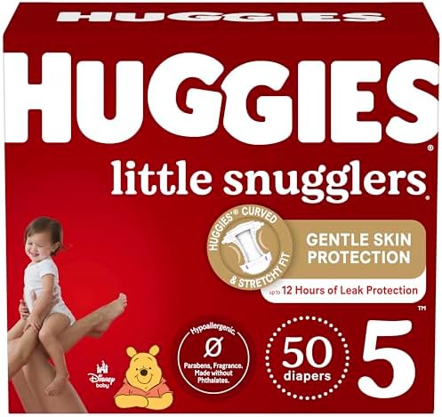 Подгузники Huggies, размер 5, детские подгузники Little Snugglers, размер 5 (более 27 фунтов), 50 шт. Huggies