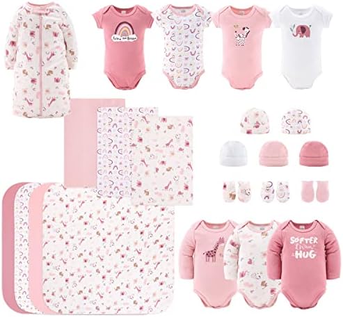 Набор одежды и аксессуаров для новорожденных The Peanutshell, подарочный набор Layette из 23 предметов для маленьких девочек, подходит для новорожденных до 3 месяцев The Peanutshell