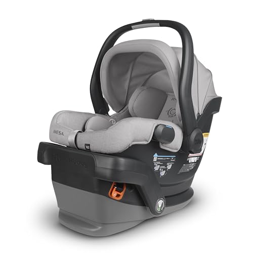 UPPAbaby Mesa V2 Infant Car Seat/Easy Installation/Innovative SmartSecure Technology/Base + Robust Infant Insert Included/Direct Stroller Attachment/Jake (Charcoal) UPPAbaby