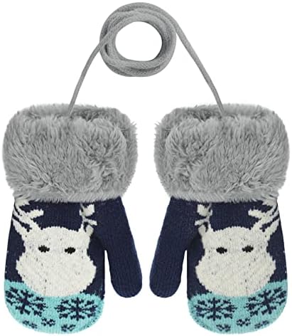 Holiberty Toddler Kids Warm Winter Gloves Cute Infant Baby Boys Girls Thick Fleece Lined Full Finger Ski Snow Gloves Mittens Holiberty