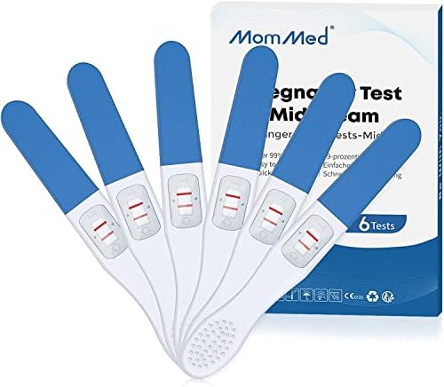 MOMMED Pregnancy Test Midstream Sticks, 3 X Individually Wrapped Home Pregnancy Test, Results in Fastest 1 Minute, HCG Testing Kit, Accurate & Rapid Detection MOMMED