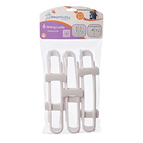 Dreambaby Sliding Cabinet Child Safety Locks - U Shaped for Knobs and Handles Dreambaby