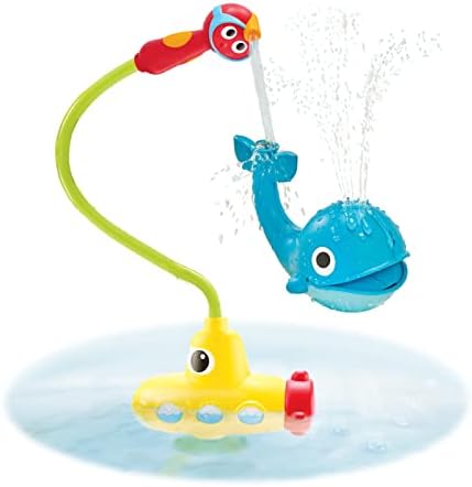 Yookidoo Kids Bath Toy - Award Winning Submarine Spray Station (Mold Free) - Battery Operated Water Pump with Hose Hand Shower for Baby Bathtime Play- Generates Magical Effects Age 2-6 Years Yookidoo