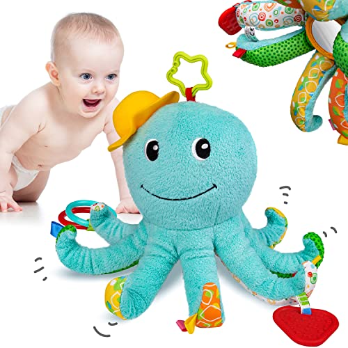 Музыкальные мягкие игрушки Sumobaby Infant Baby для активного отдыха с мультисенсорной складкой, погремушкой и текстурой, для новорожденных девочек 0-3-6-12 месяцев, гусеница, розовый Sumobaby