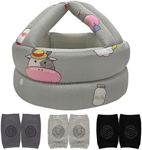 Ocanoiy Baby Head Protector Шлем для малышей без ударов Подушка для головы Детские наколенники Детский шлем для ползания Прогулки Защитная шапка Ремни безопасности Ocanoiy