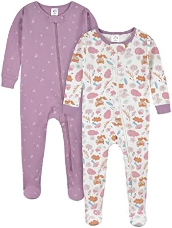 Gerber Baby-Girls 2-Pack Footed Pajamas GERBER