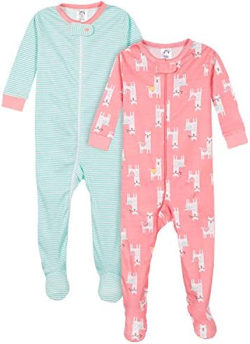 Gerber Baby-Girls 2-Pack Footed Pajamas GERBER