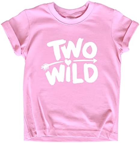 Два диких наряда на 2-й день рождения, рубашка для девочек для 2-летнего малыша, вторая милая футболка Unordinary Toddler