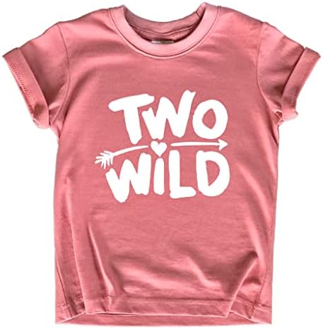 Два диких наряда на 2-й день рождения, рубашка для девочек для 2-летнего малыша, вторая милая футболка Unordinary Toddler