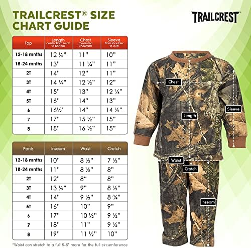 TrailCrest Infant — комплект из хлопковой розовой и камуфляжной футболки с длинными рукавами и длинных штанов для малышей TrailCrest