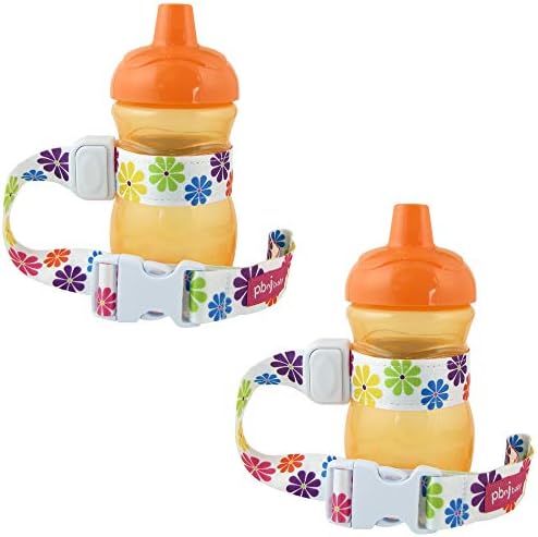 PBnJ Baby SippyPal Sippy Ремень-поводок с держателем чашки (серый шеврон, 2 шт.) PBnJ Baby