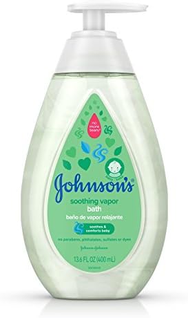 Паровая ванночка Johnson’s Baby с успокаивающими ароматами для расслабления младенцев, без слез и гипоаллергенна, 13,6 унций жидкости JOHNSON & JOHNSON