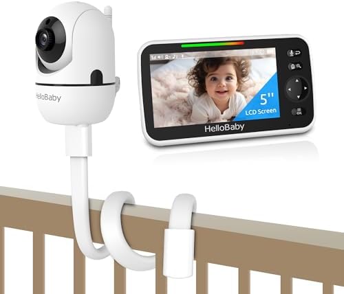 Настенная радионяня HelloBaby без Wi-Fi, 5-дюймовый экран с батареей на 30 часов, видеоняня с камерой и аудио, крепление для радионяни подходит для радионяни HelloBaby HelloBaby