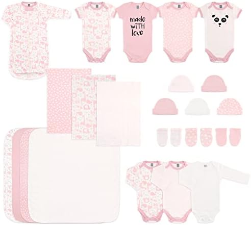 Подарочный набор Peanutshell Newborn Essentials Layette для маленьких девочек, 23 предмета, подходит для новорожденных до 3 месяцев The Peanutshell