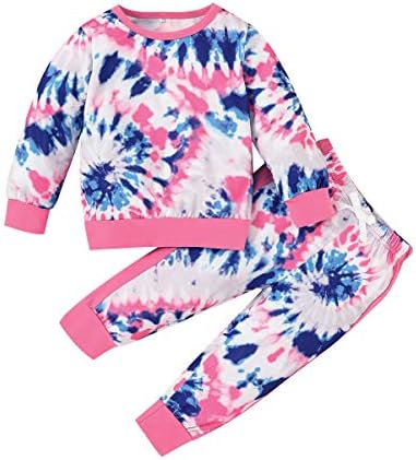 YALLET Одежда для маленьких девочек, осенняя одежда для маленьких девочек, розовый спортивный костюм, 2 комплекта YALLET