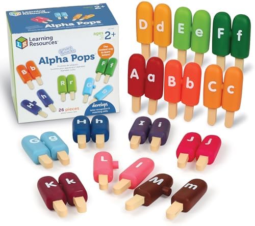 Учебные ресурсы Smart Snacks Alpha Pops, 26 предметов, возраст 2+, игрушки для малышей, алфавит для малышей, азбука обучения, обучающие игрушки, чулки для детей Learning Resources