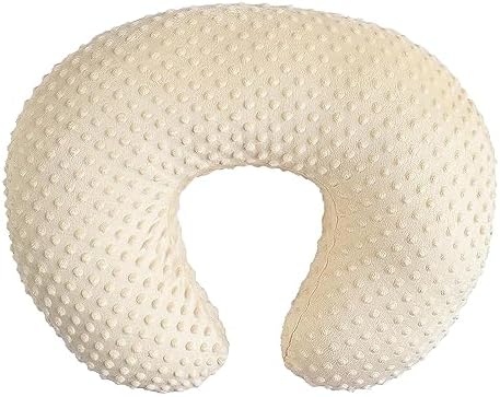 iEvolve Minky Nursing Pillow Cover Breast Feeding Pillow Cover for Baby Boy Girl,Cover Only(Babyblue&Lightbeige, Pack of 2) IEvolve