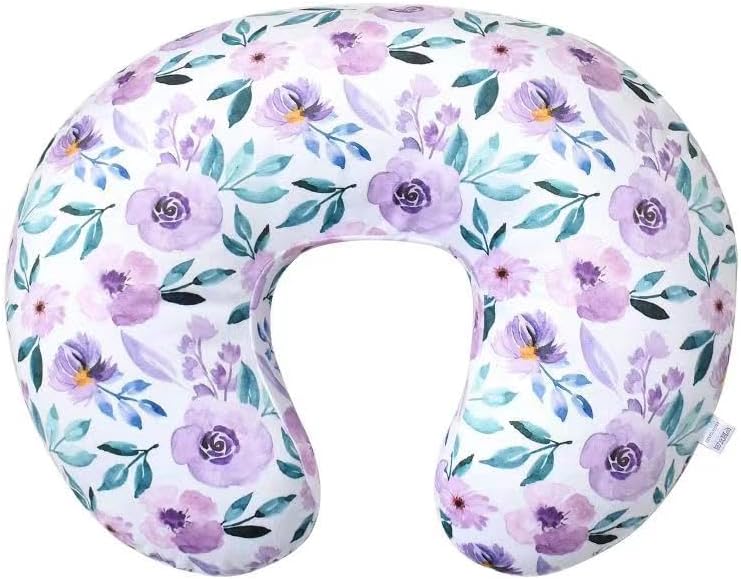 iEvolve Minky Nursing Pillow Cover Breast Feeding Pillow Cover for Baby Boy Girl,Cover Only(Babyblue&Lightbeige, Pack of 2) IEvolve