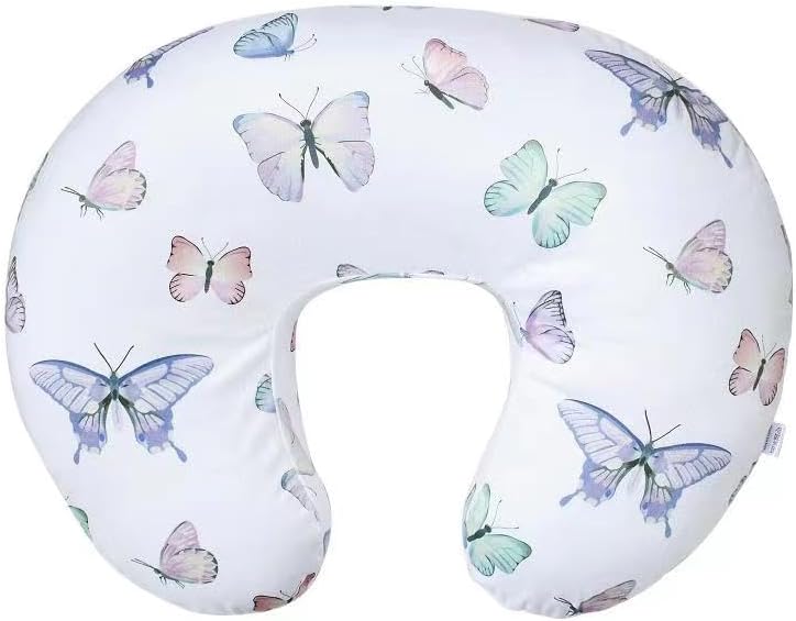 iEvolve Minky Nursing Pillow Cover Breast Feeding Pillow Cover for Baby Boy Girl,Cover Only(Babyblue&Lightbeige, Pack of 2) IEvolve