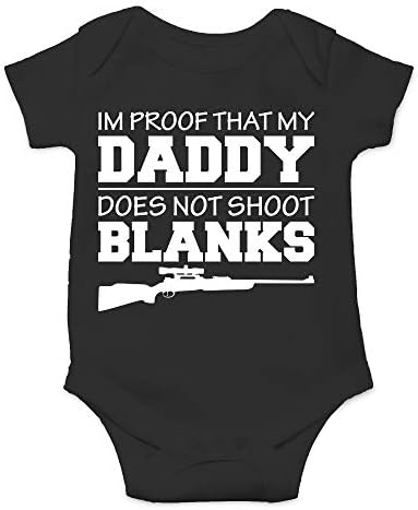 CBTwear «Я доказательство того, что мой папа не стреляет холостыми» — Hunting Buddy — Милое цельное детское боди для младенцев CBTwear