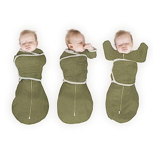 SwaddleDesigns 6-Way Omni Swaddle Sack for Newborn with Wrap & Arms Up Sleeves & Mitten Cuffs, Easy Swaddle Transition, Better Sleep for Baby, Watercolor Mountains & Trees, Small, 0-3 Months SwaddleDesigns