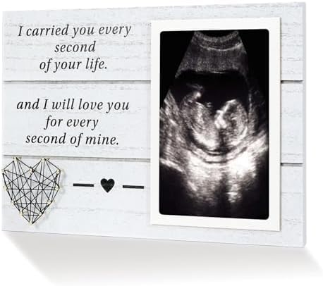 Miscarriage Ultrasound Picture Frames - Memorial Picture Frame for Pregnancy Loss - I Carried You Every Second of Your Life - Miscarriage Frame Keepsake for Mothers - Loss of Baby Sympathy Gifts Homeny