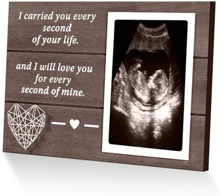 Miscarriage Ultrasound Picture Frames - Memorial Picture Frame for Pregnancy Loss - I Carried You Every Second of Your Life - Miscarriage Frame Keepsake for Mothers - Loss of Baby Sympathy Gifts Homeny