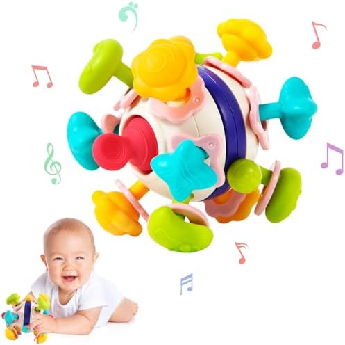 Детские прорезыватели, игрушки Монтессори, детские сенсорные игрушки для прорезывания зубов, детские жевательные игрушки-погремушки, развивающие обучающие игрушки для малышей, подарки для новорожденных мальчиков и девочек Hooku
