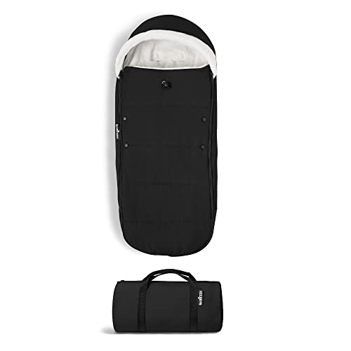 Конверт для ног BABYZEN YOYO, черный — подкладка из шерпы и флисовый капюшон со шнурком для согрева ребенка — в комплект входит сумка для переноски — можно стирать в машине BabyZen