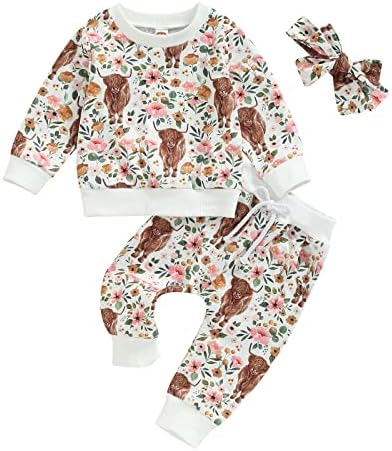 Engofs/осенне-зимняя одежда для новорожденных девочек, толстовка с длинными рукавами, топы, штаны, повязка на голову, комплект одежды из 3 предметов Engofs