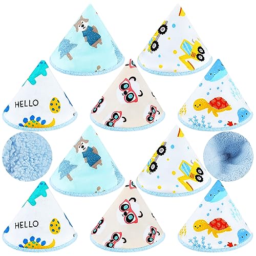 Timgle 10 Pcs Coral Velvet Pee Covers Baby Boy, Strong Water Absorption Pee Shield for Baby Boy, Reusable Pee Cap, Diaper Changing Accessory for Boys Newborn Gift (Dinosaur) Timgle