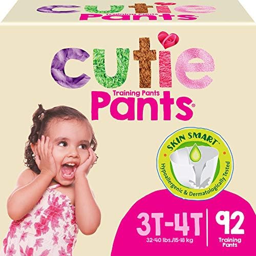 Штаны для приучения к горшку с застежкой Cuties Girls 3T/4T, гипоаллергенные, с защитой от кожи, 92 шт. Cuties