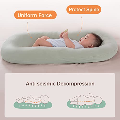 Подушка для детского шезлонга Мягкий дышащий шезлонг из органического хлопка для детей 0–18 месяцев, шезлонг для новорожденных, детский шезлонг для новорожденных (розовый, 0–8 месяцев) Saanerueen