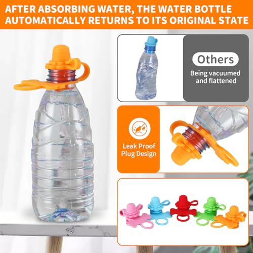 Адаптер для носика бутылки с водой BEFSOP для детей, крышка для детской бутылочки с водой, силиконовый адаптер для верхней части бутылочки, не допускающий пролития, для малышей и взрослых - без BPA (синий-оранжевый-розовый - 3 шт.) BEFSOP