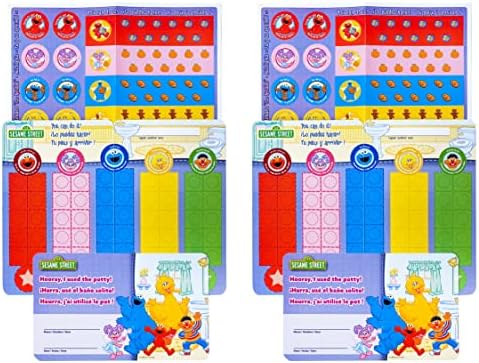 Набор наклеек для приучения к горшку «Улица Сезам» для детей, обучающихся пользоваться туалетом, разноцветный, 2 предмета Sesame Street