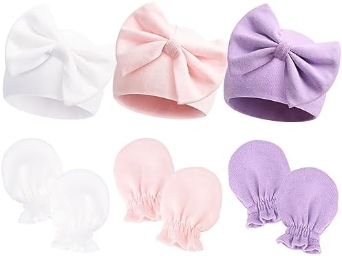 Шапка-бини для новорожденных, комплект перчаток, шапка-бини для маленьких девочек, весенне-летние, осенне-зимние шапки для новорожденных, хлопковые шапки DANMY